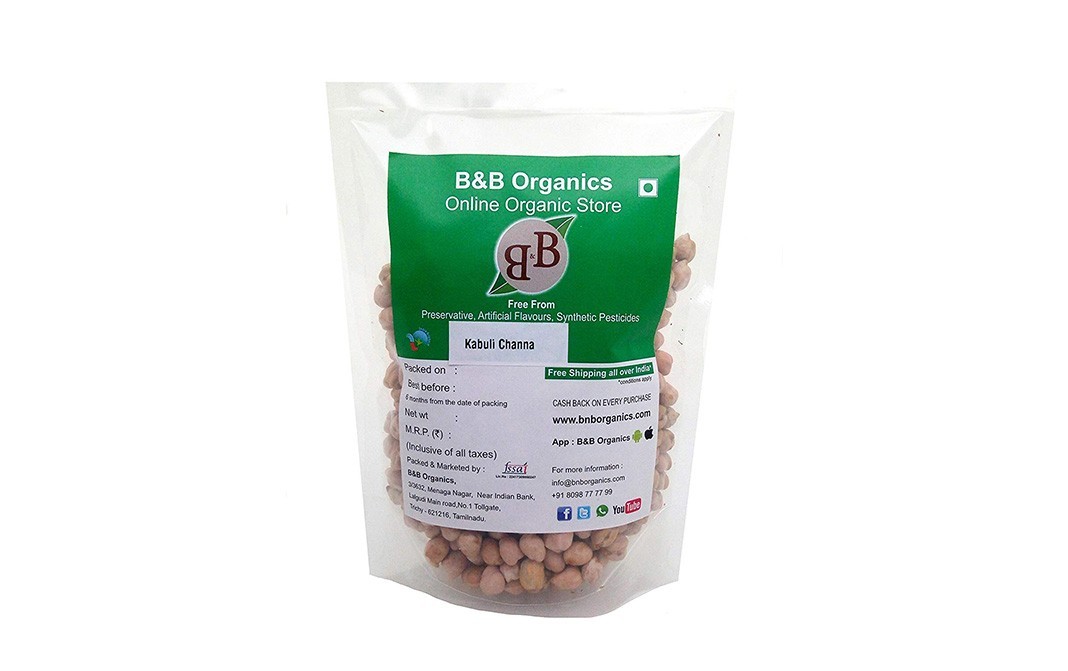 B&B Organics Kabuli Channa    Pack  1 kilogram